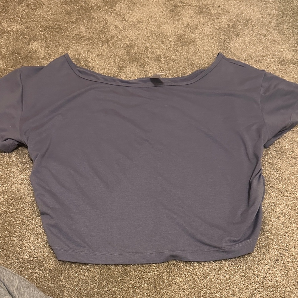 Women's Slate Crop Tee - Relaxed Short Sleeve